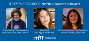 Mazel Tov to the 2022-2023 NFTY North American Board